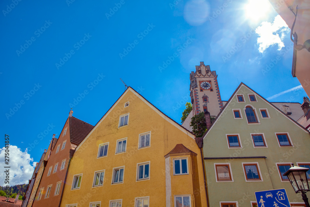 Fototapeta premium european street with typical architecture