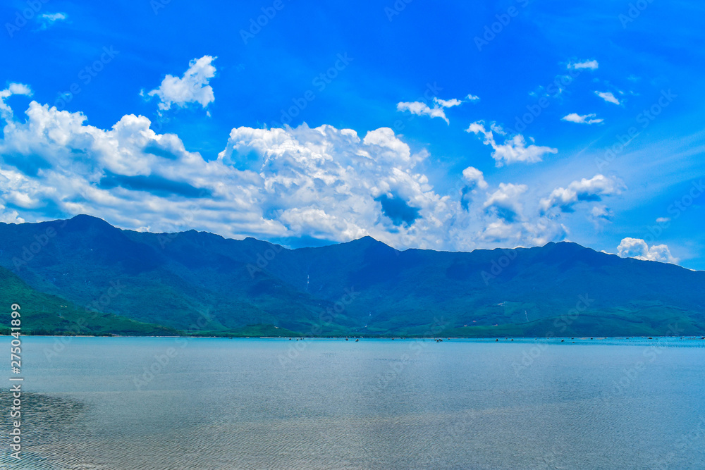 The lake is a large water source. Surrounded by land in Vietnam