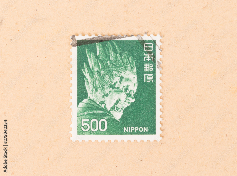 JAPAN - CIRCA 1980: A stamp printed in Japan shows a statue, circa 1980