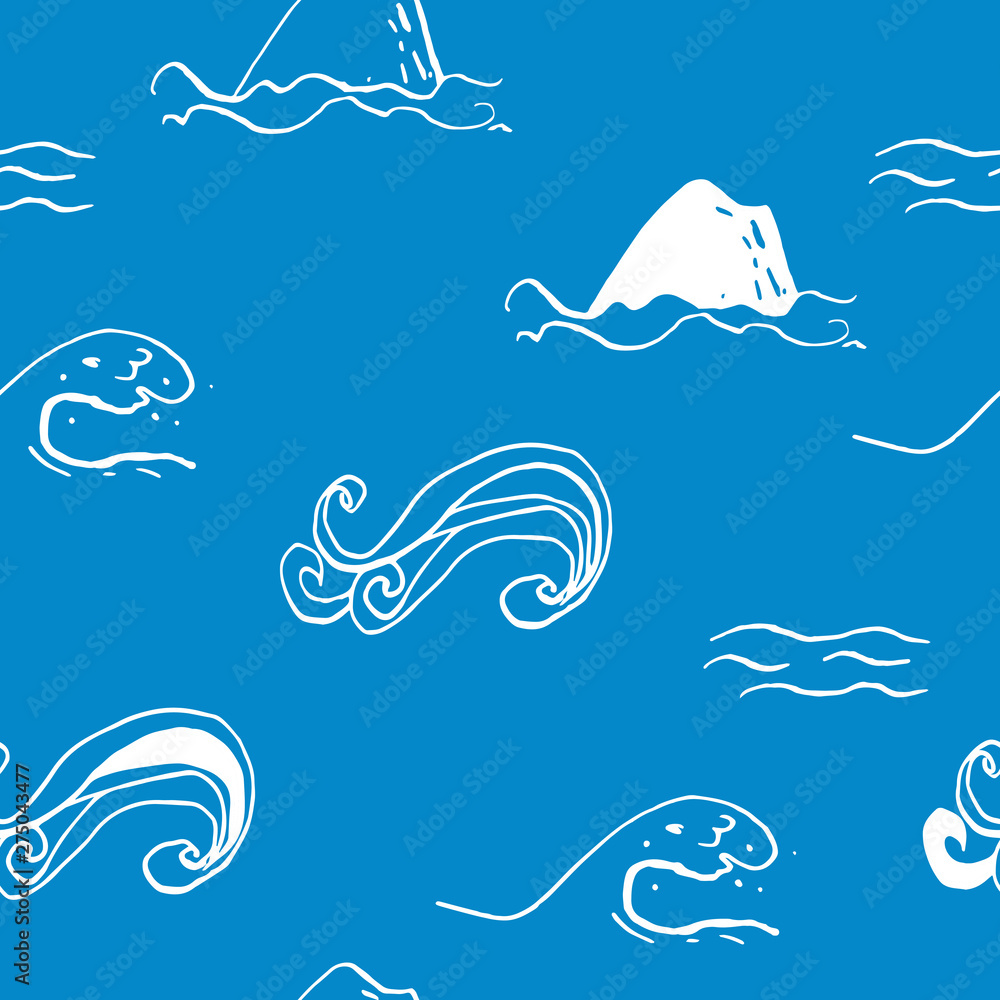 Collection of sea marine ink doodles on blue backdrop. Seamless pattern. Endless texture. Can be used for printed materials. Vacation holiday background. Hand drawn design elements. Festive print. Collection of sea marine ink doodles on blue backdrop. Seamless pattern. Endless texture. Can be used for printed materials. Vacation holiday background. Hand drawn design elements. Festive print.