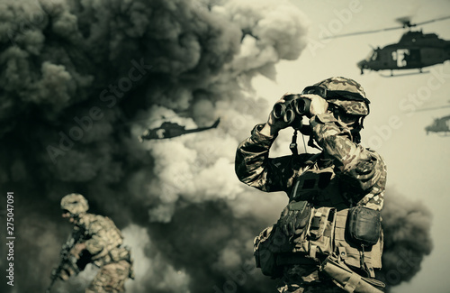 Military helicopter and for...