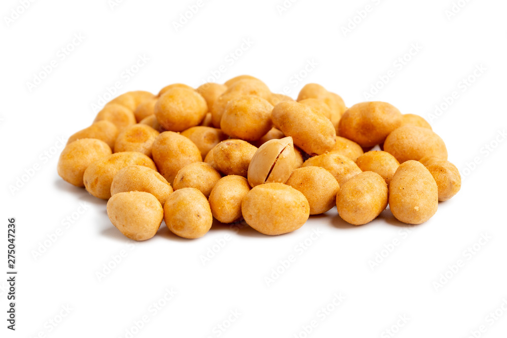 Crispy peanut isolated on white background. Crispy peanut isolated on white background.