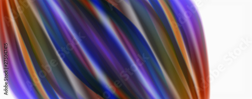Glossy colorful liquid waves abstract background,, modern techno lines