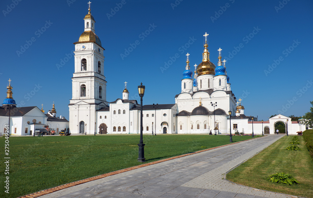 St Sophia-Assumption Cathedral with the belfry. Tobolsk Kremlin. Tobolsk. Tyumen Oblast. Russia