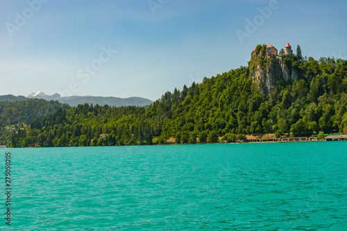 gorgeous Lake Bled in Slovenia at summer time June