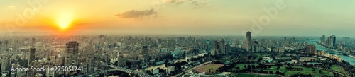 Panorama of Cairo at sunset, aerial view © AlexAnton