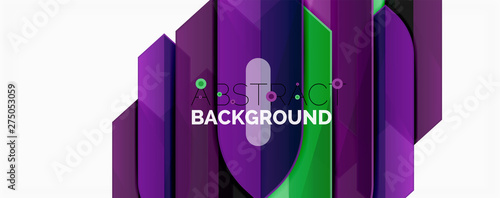 Abstract color lines dynamic background, modern material design style