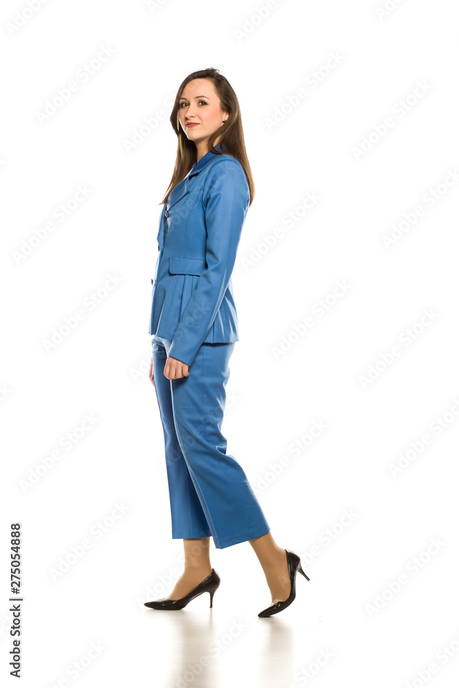 Young business woman standing on white background Young business woman standing on white background