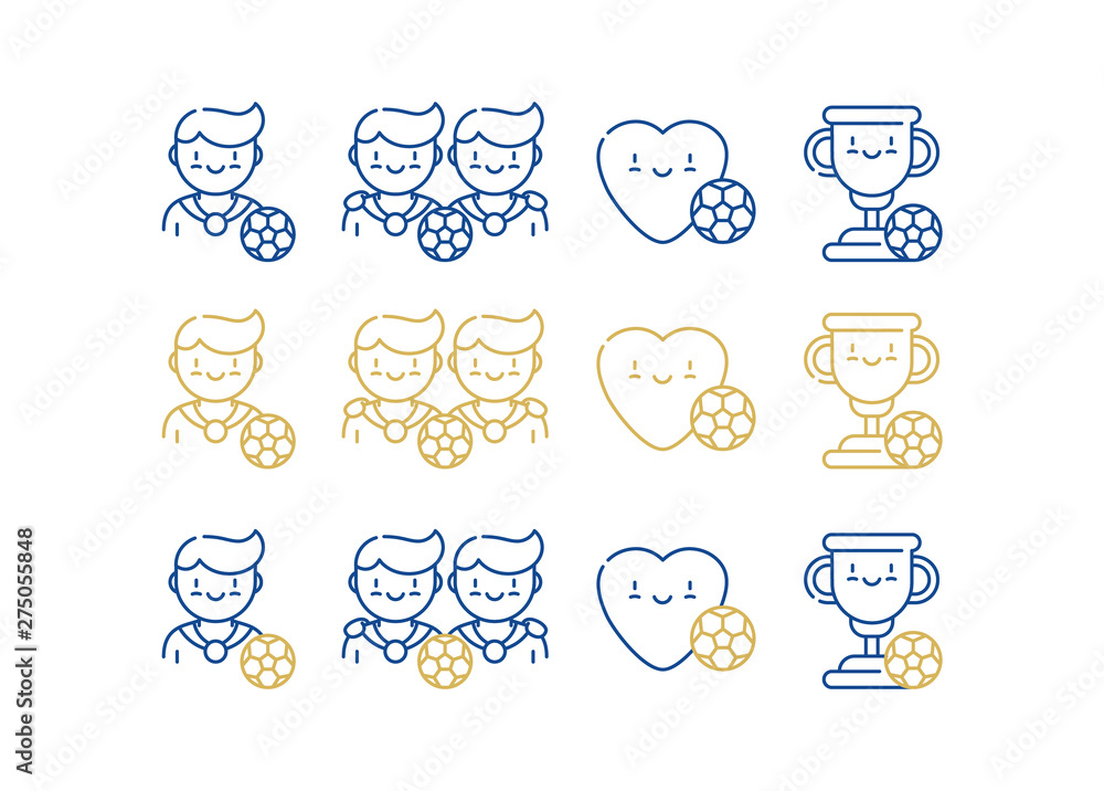 Cute soccer icons