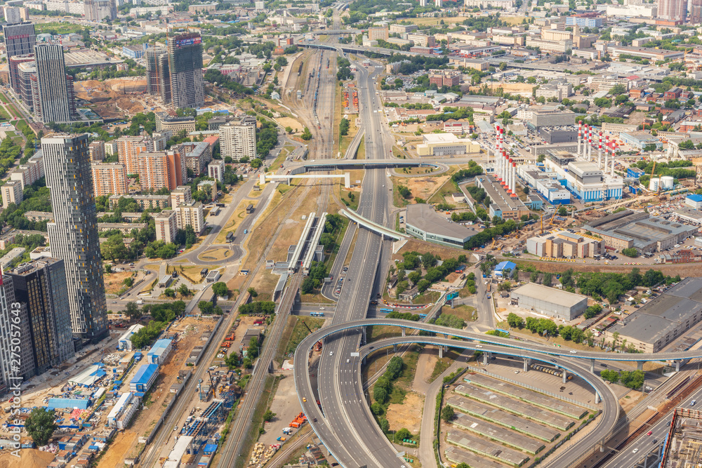 Fototapeta premium Moscow city observation deck ninth second floor towe