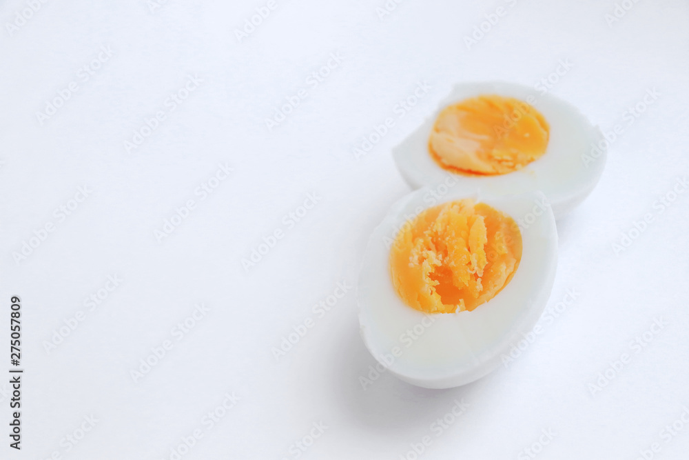 Background with cut egg and solar yolk Background with cut egg and solar yolk