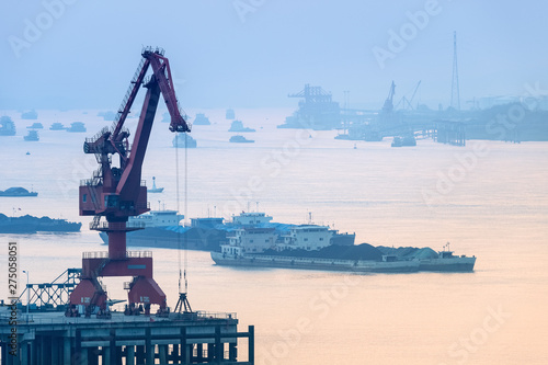 Photography quay crane closeup