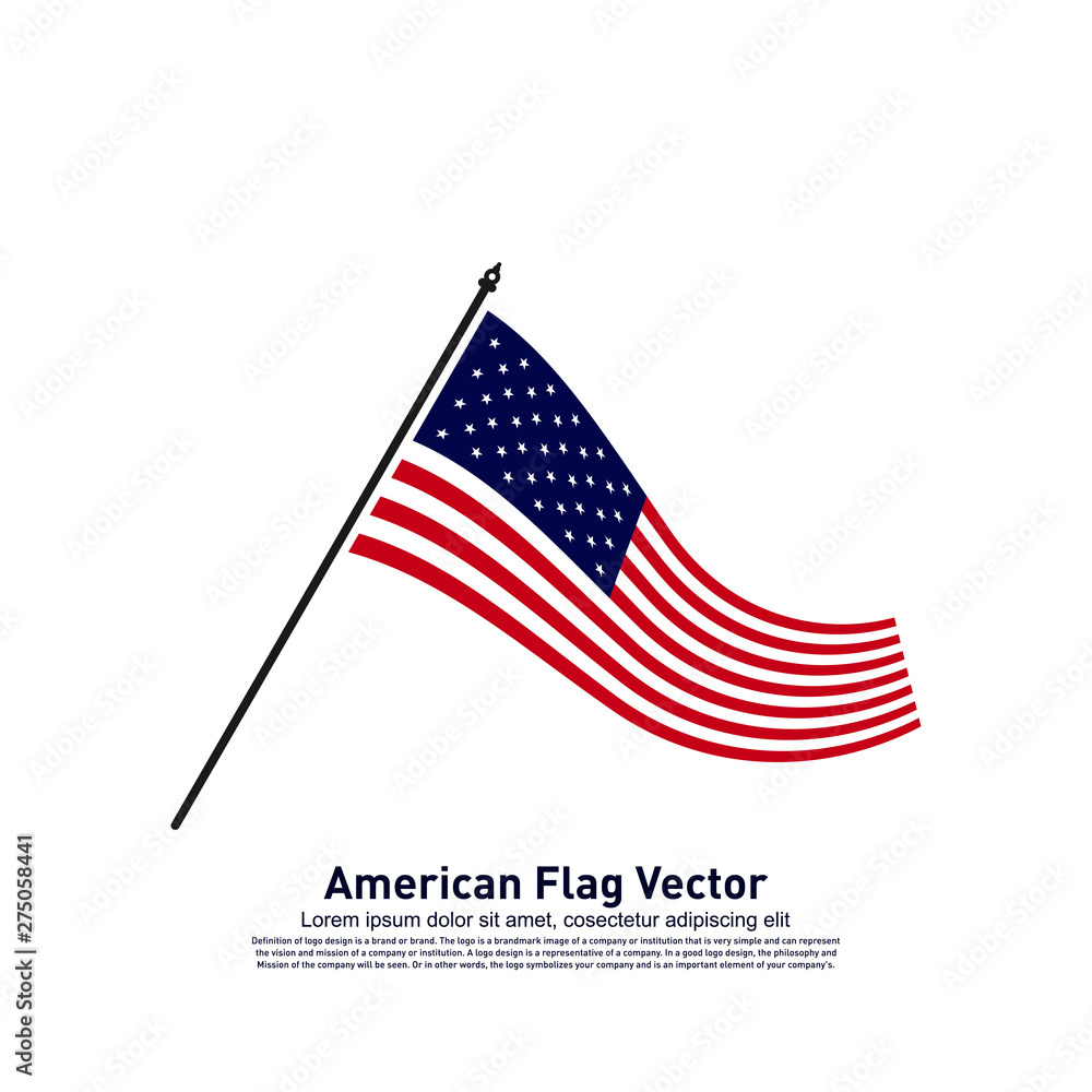 American Flag Vector illustration Design Template. Icon Symbol American Flag Vector illustration Design Template. Icon Symbol