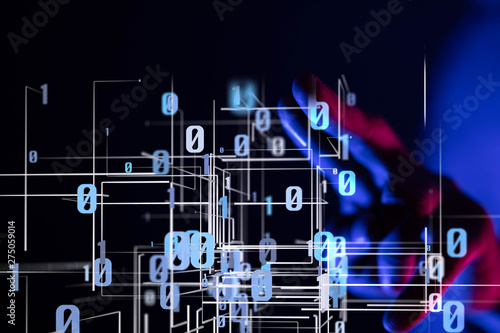 Digital Network and data concept