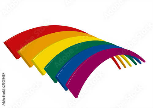 The LGBT gay pride flag is a symbol of lesbian, gay, bisexual, transgender (LGBT) pride and social movements. This graphic is available as stripes, bands, 3D bands, and on a plain or sky background photo