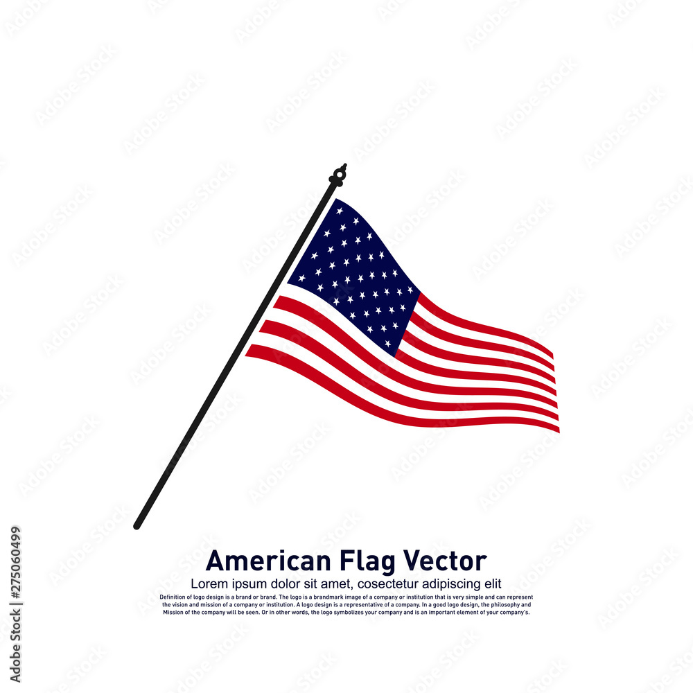 American Flag Vector illustration Design Template. Icon Symbol