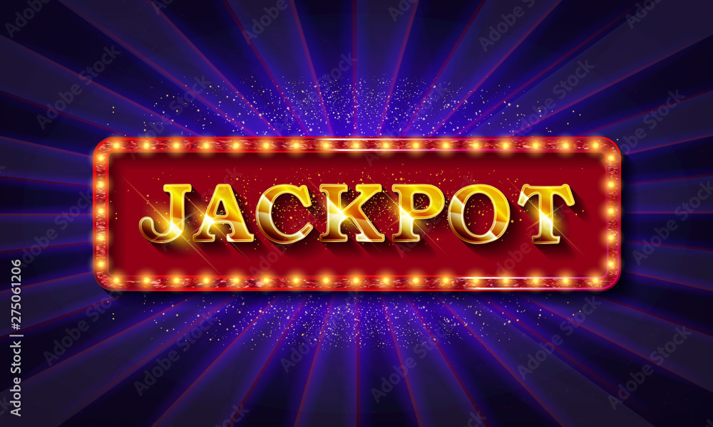 Shining retro sign Jackpot banner Shining retro sign Jackpot banner