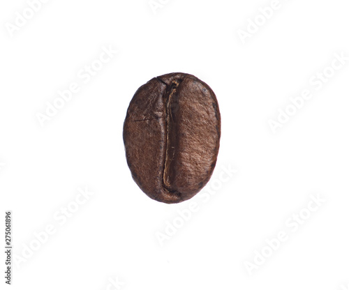 Roasted coffee beans isolated on white background with clipping path