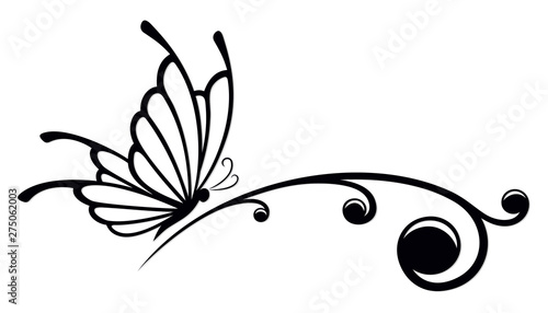 A symbol of the stylized butterfly.