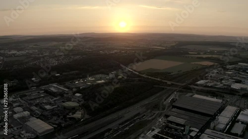 Drone Shot of industrial areas in Goettingen photo