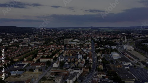 Wallpaper Mural Drone aerial views of Goettingen at sunset Torontodigital.ca