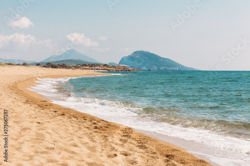 Fototapeta Naklejka Na Ścianę i Meble -  sand, beach and sea, summer background