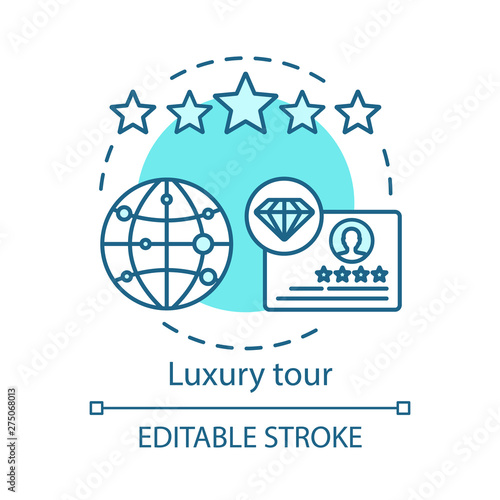 Luxury tour concept icon