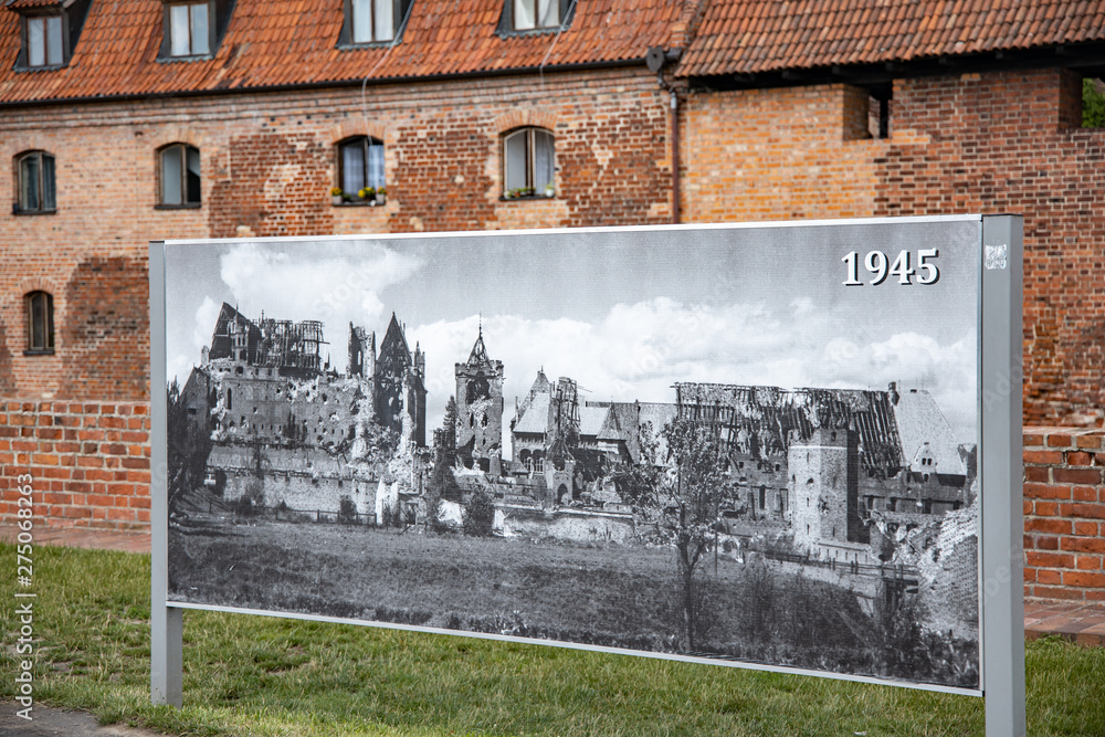 The biggest castle in the world in Malbork, Poland