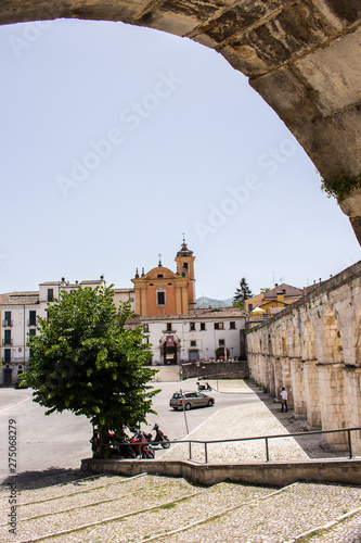 The medieval Aqueduct of Sulmona, built near Piazza Garibaldi photo