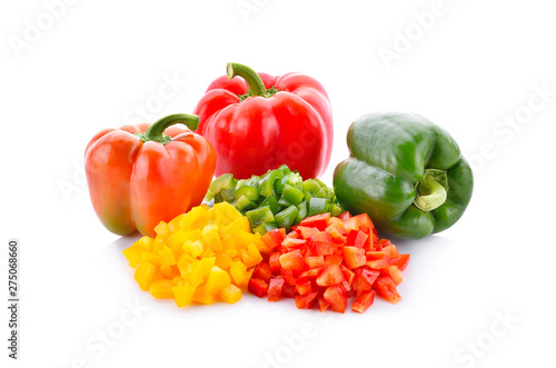 Fresh pepper isolated on white background