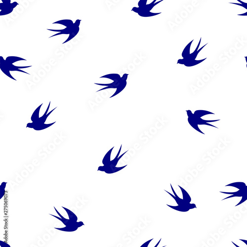 Beautiful simple seamless swallow pattern