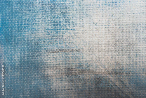 gray and blue background texture painted on artistic canvas 