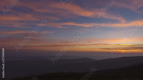 Wallpaper Mural Time lapse of the sunrise over the mountains. Torontodigital.ca