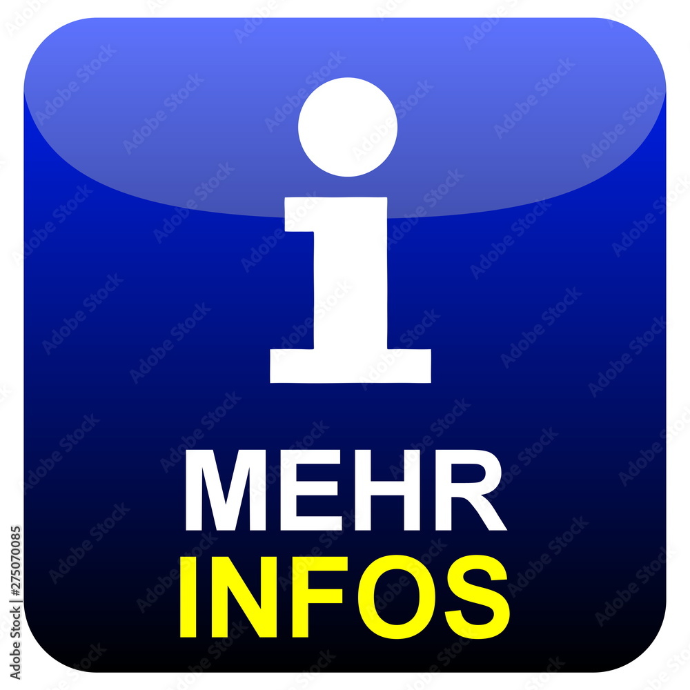 Glänzender blauer Button zeigt Mehr Infos Glänzender blauer Button zeigt Mehr Infos