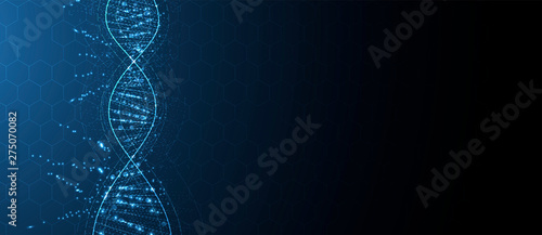 Abstract DNA technology. Science medical concept. Futuristic background