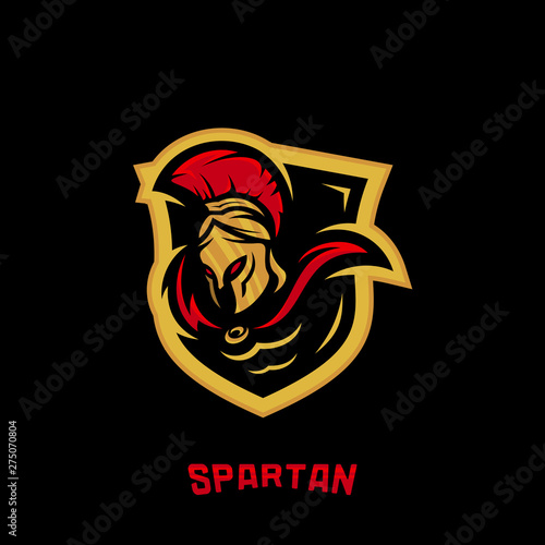 Spartan Logo Vector Template. Modern logo esport team. Emblem logo