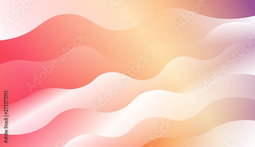 Wavy Background. For Design Flyer, Banner, Landing Page. Vector Illustration with Color Gradient.