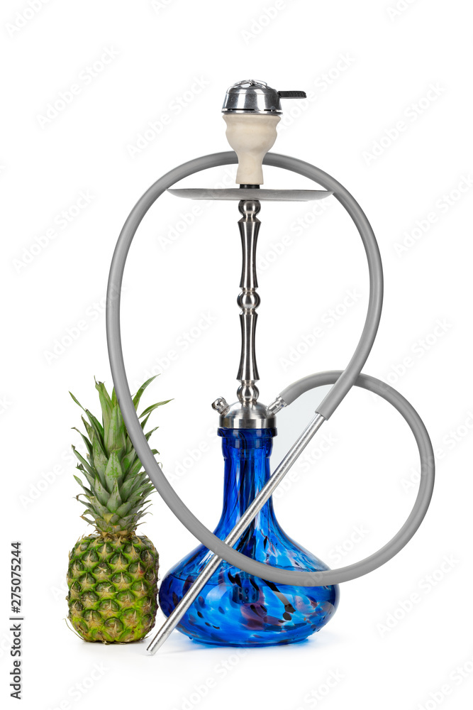 Hookah with fruits isolated on white background Hookah with fruits isolated on white background