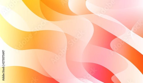 Template Abstract Background With Curves Lines. For Cover Page, Landing Page, Banner. Vector Illustration with Color Gradient.