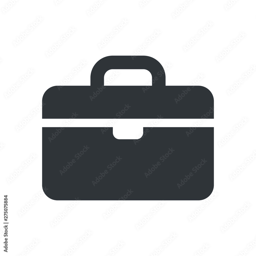 Briefcase sign icon in flat style. Suitcase vector illustration on white isolated background. Baggage business concept. Briefcase sign icon in flat style. Suitcase vector illustration on white isolated background. Baggage business concept.