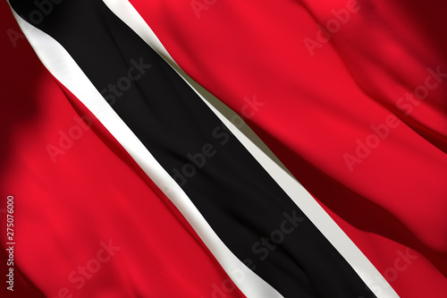 3d rendering of Trinidad and Tobago flag