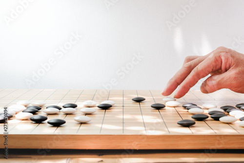 igo chinese board game with black and white stone, Japan Go, Go game(Wei qi)