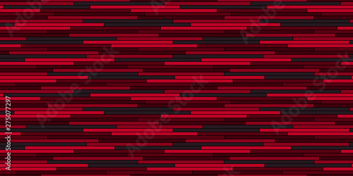Abstract glitch irregular stripes seamless pattern  Red vector background