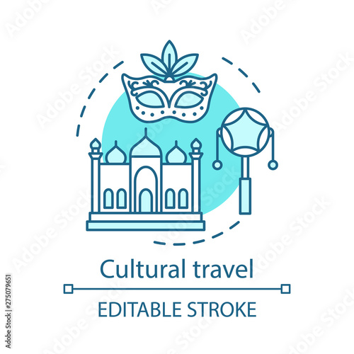 Cultural travel concept icon