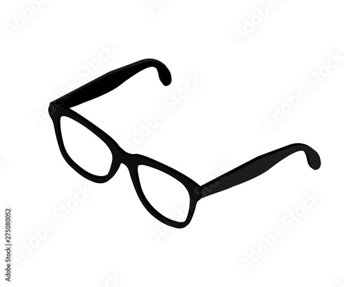 Isometric 3d vector illustration of hipster glasses. Isolated on white background. EPS