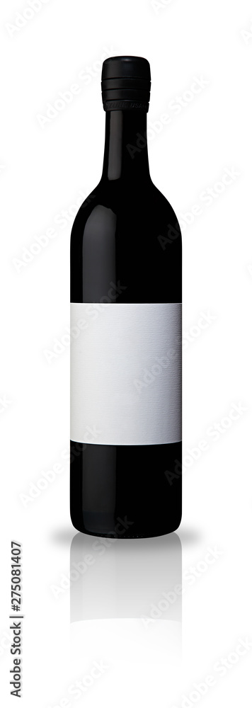 Claret bottle of wine isolated on white background Claret bottle of wine isolated on white background