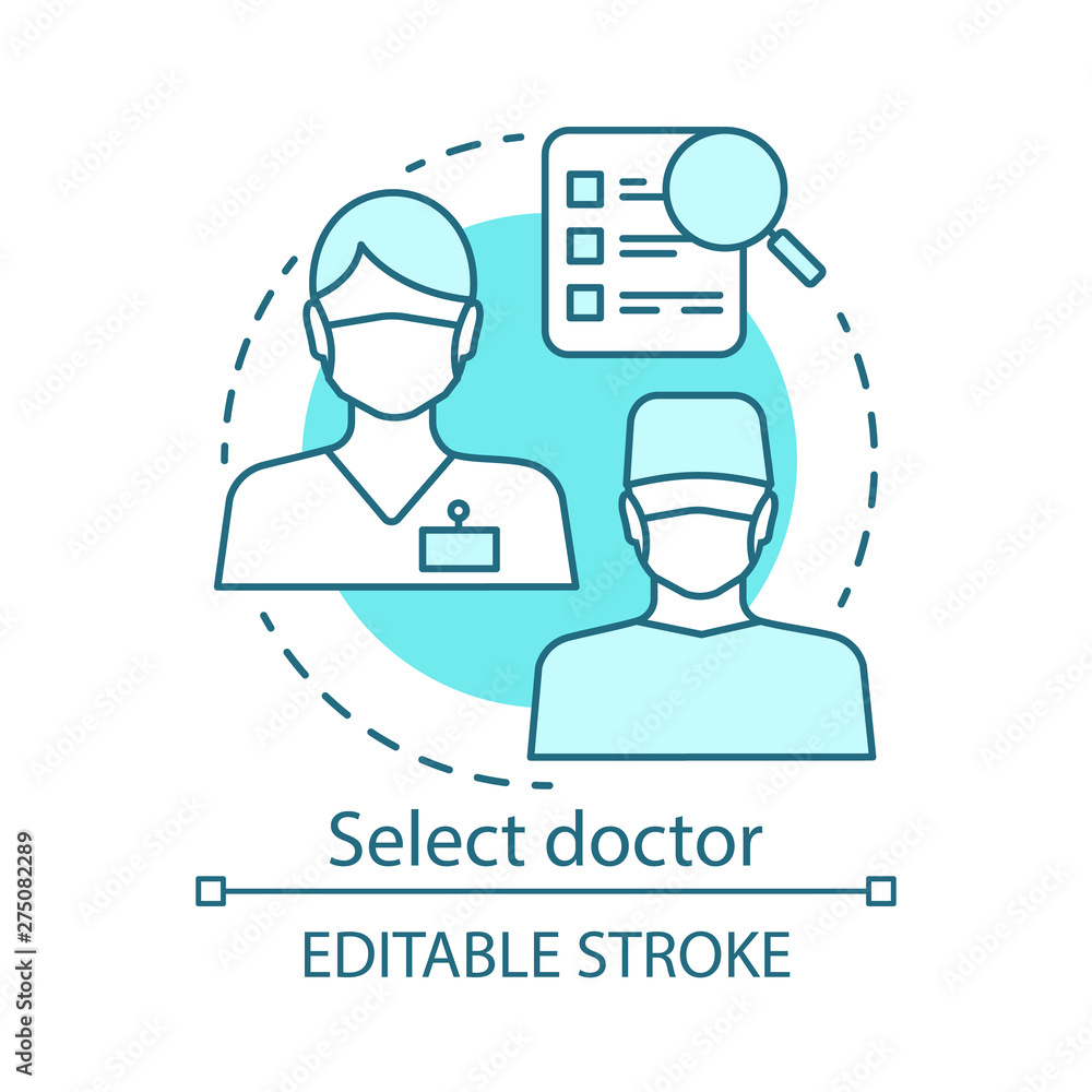 Select doctor concept icon Select doctor concept icon