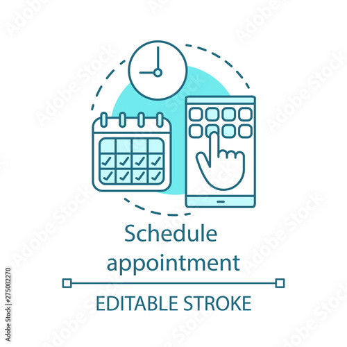 Schedule appointment concept icon