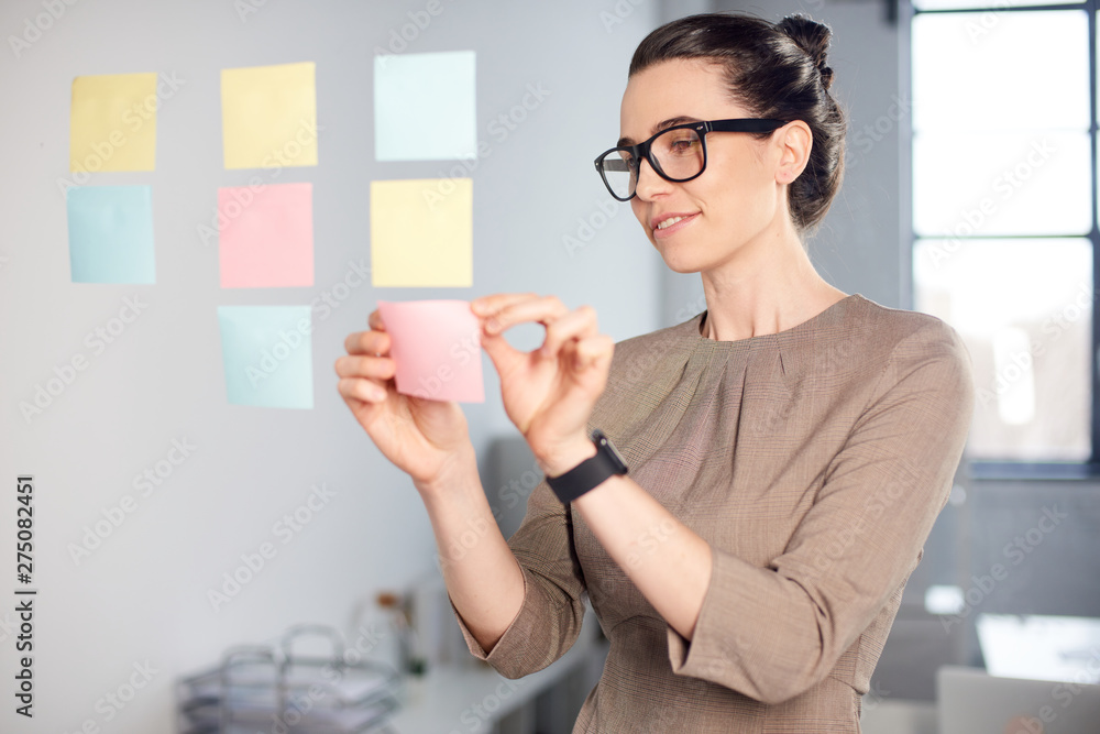 mid age businesswoman working on new project at modern office mid age businesswoman working on new project at modern office