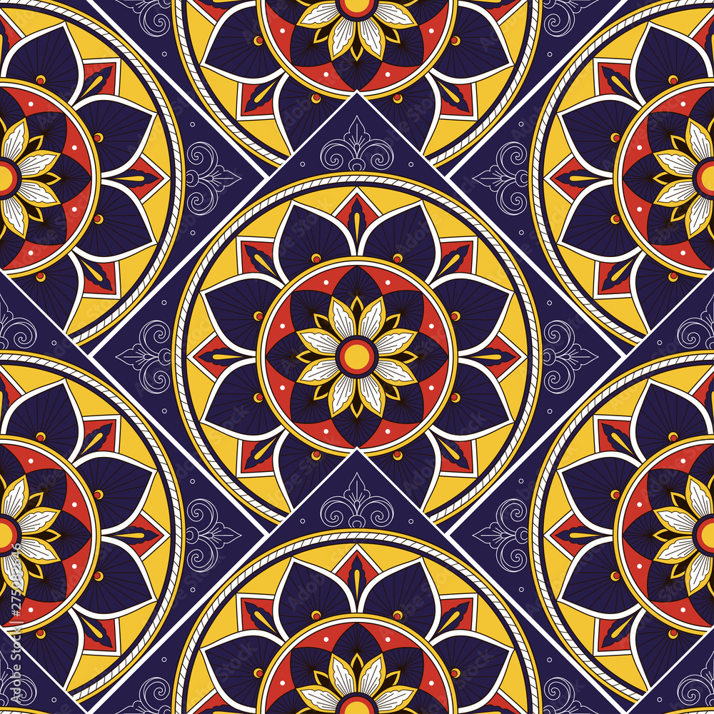 Buy Spanish Tiles Wallpaper Azulejos Tile by Digitalarsiart Online in India   Etsy